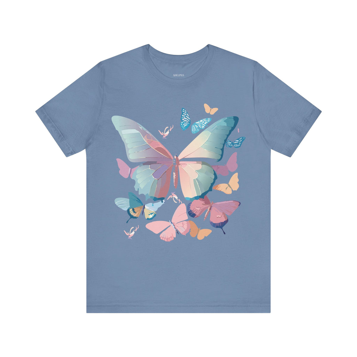 Butterfly Graphic Unisex Cotton Bella+Canvas Tee with Art Design n59