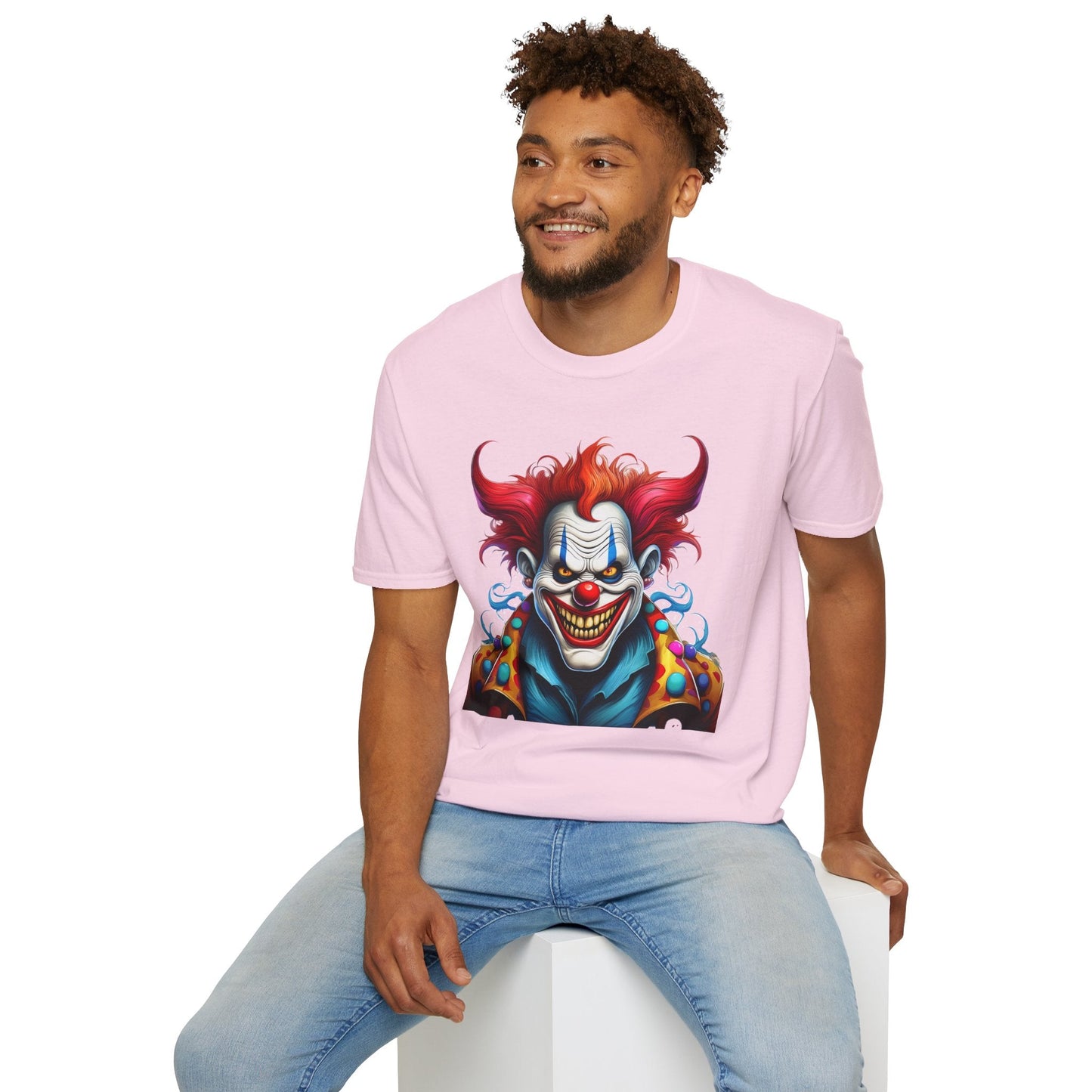 Clown Shirt Unisex Tee Circus Shirt Funny Man Shirt Scary Man Tee 100 Percent Cotton Gildan 64000