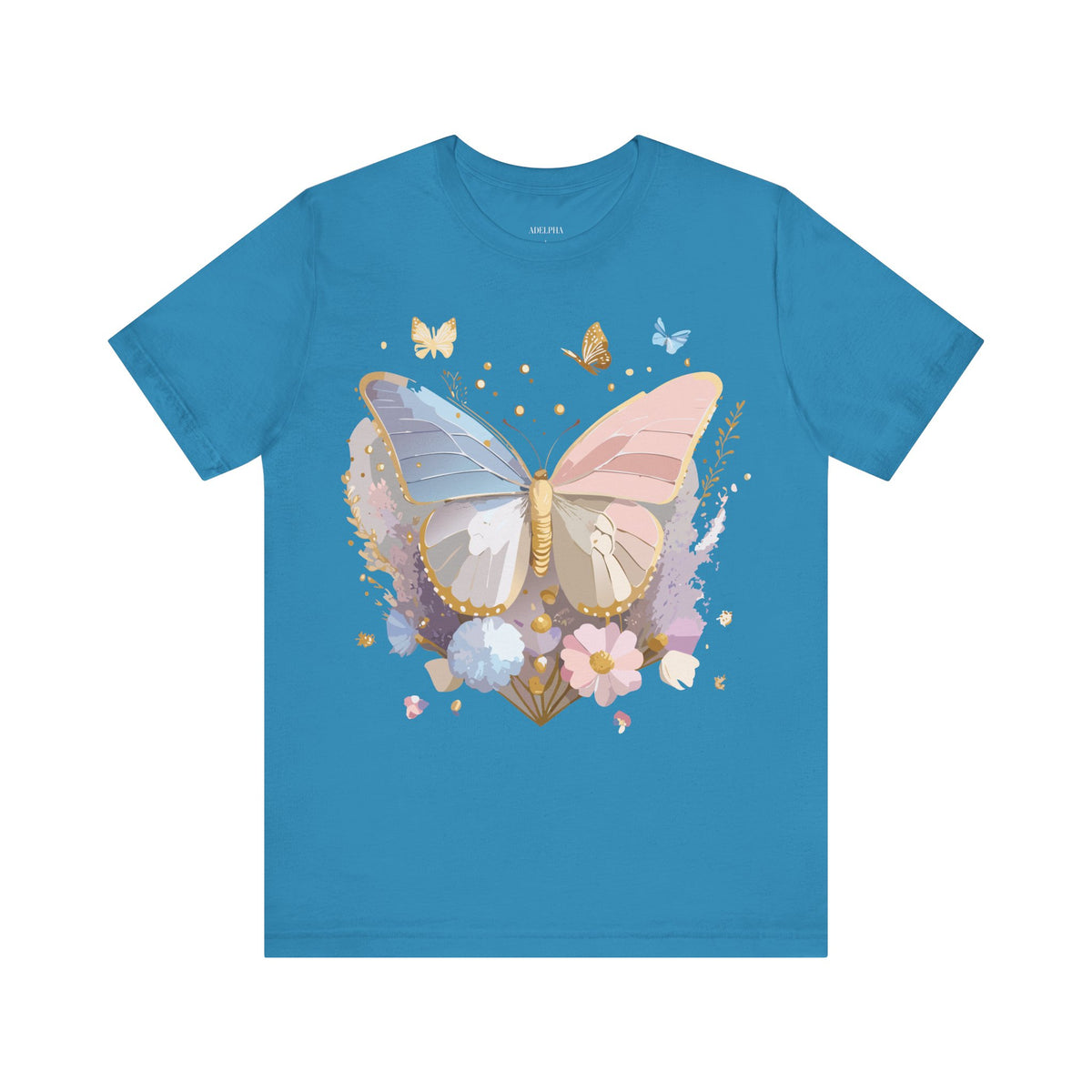 Butterfly Graphic Unisex Cotton Bella+Canvas Tee with Art Design n47