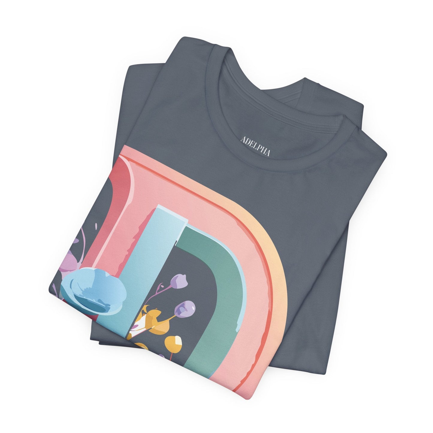 Letter D Shirt Unisex Jersey Graphic Tee From Adelpha With Vintage Inspired Artwork Short Sleeve