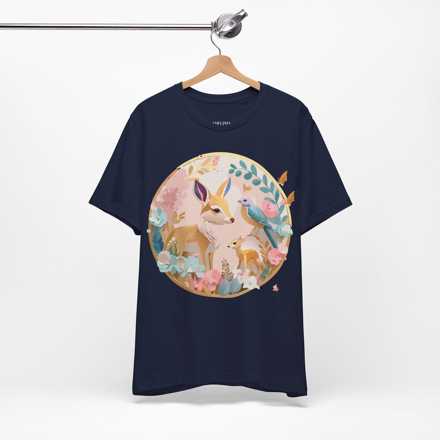 Adelpha Medallion Graphic Tee Unisex Short Sleeve Shirt Vintage Inspired Art Design