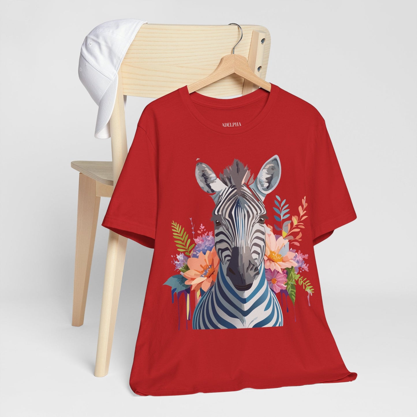 Zebra Graphic Unisex 100 Cotton Vintage Animal Art T-Shirt 1