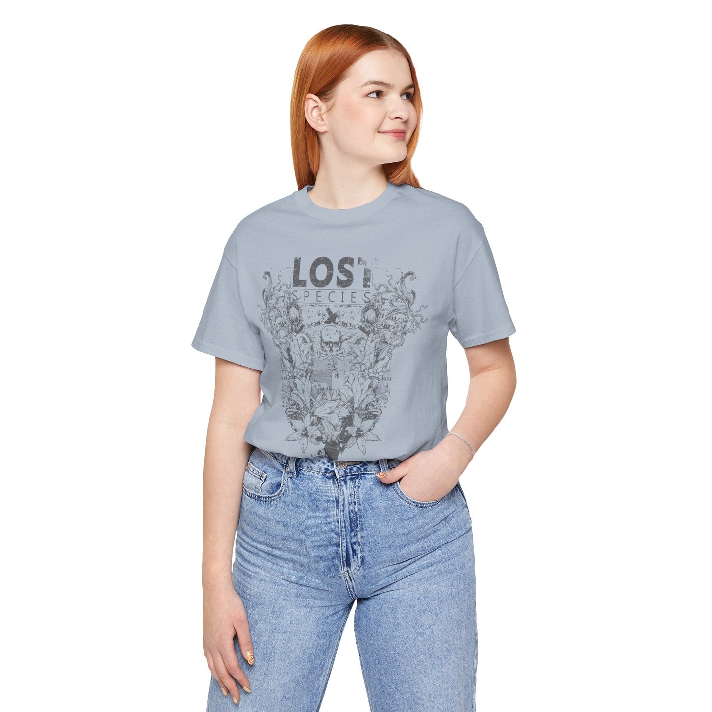 Lost Species Tee Floral Wildlife Illustration Rock Band T-Shirt A-7