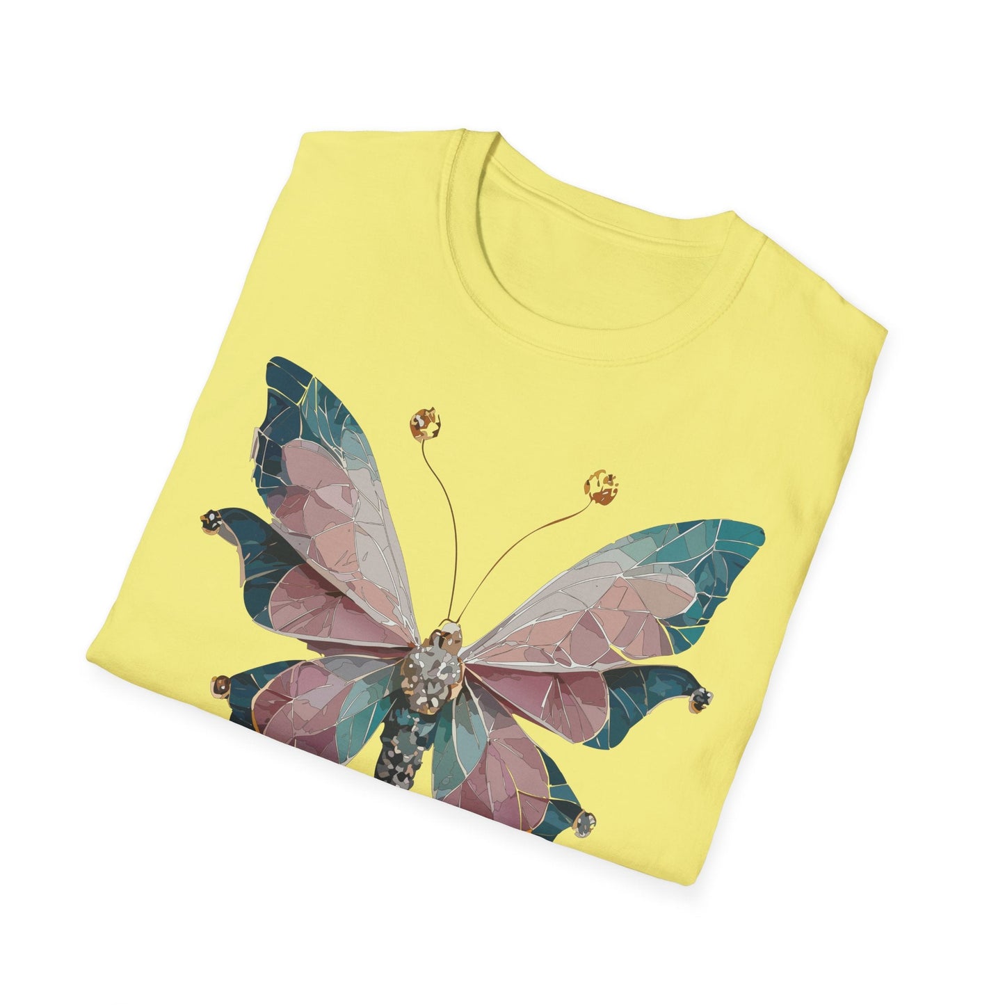 Butterfly Shirt Unisex T Shirt Monarch Print Gildan Softstyle 64000 100 Percent Ring Spun Cotton