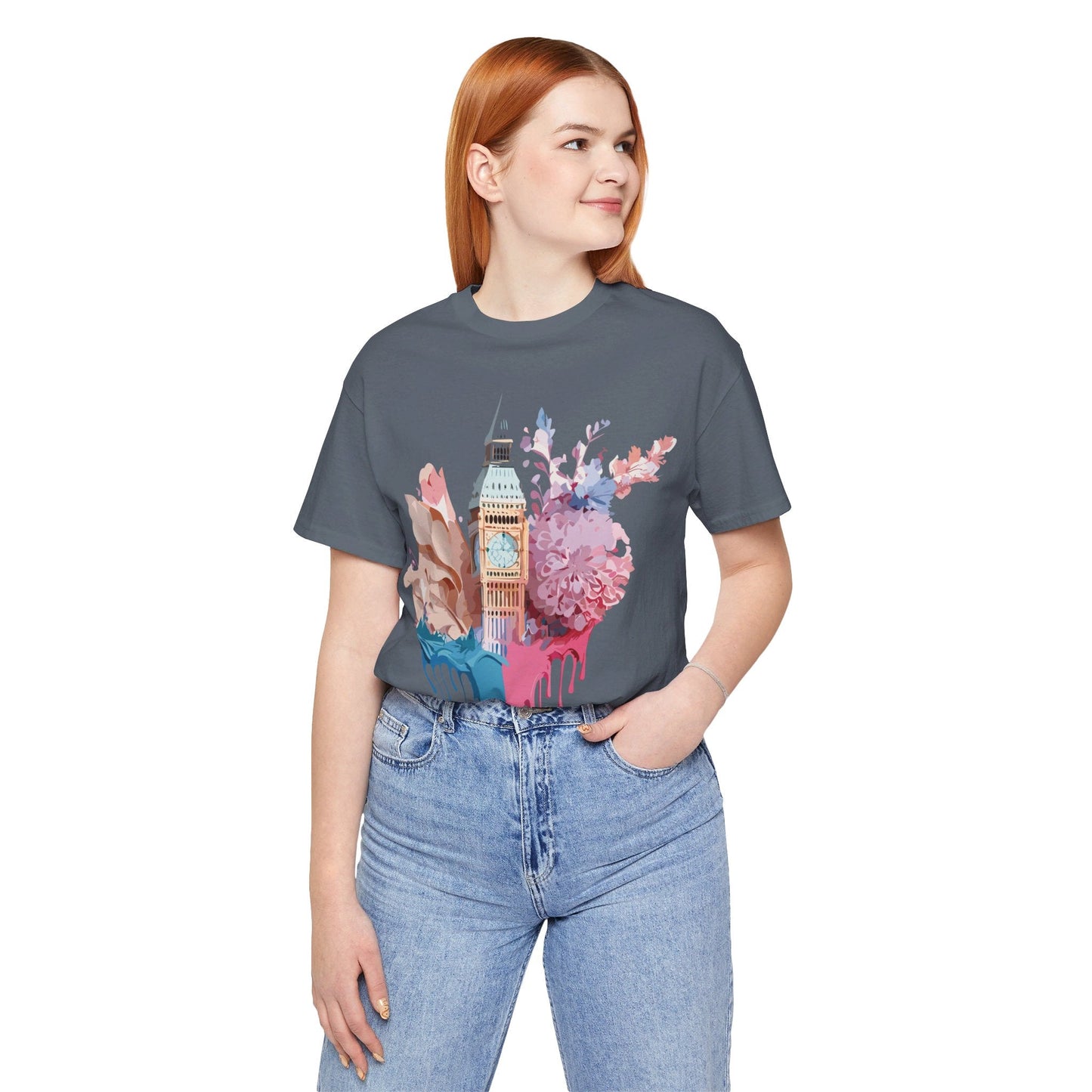 Adelpha Unisex London Tour Graphic Tee With Vintage Inspired Artwork Short Sleeve