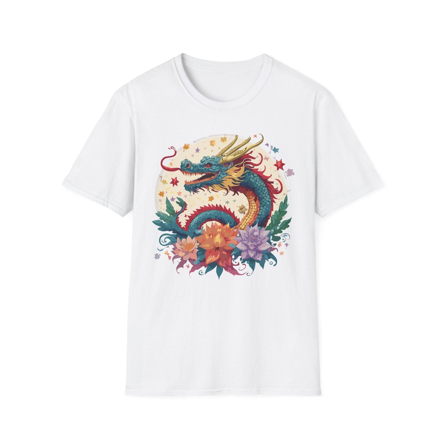 Dragon Graphic Unisex 100 Cotton Tee with Animal Artwork Design 5