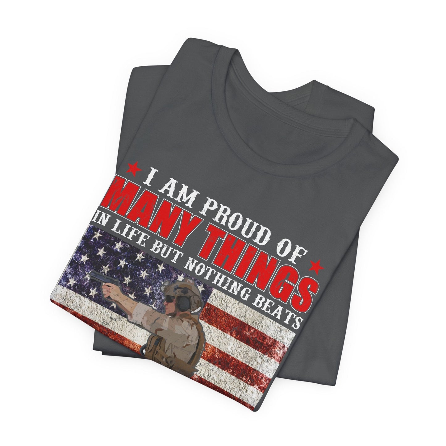 Army Veteran Patriotic Graphic Design Unisex Cotton T-Shirt v28