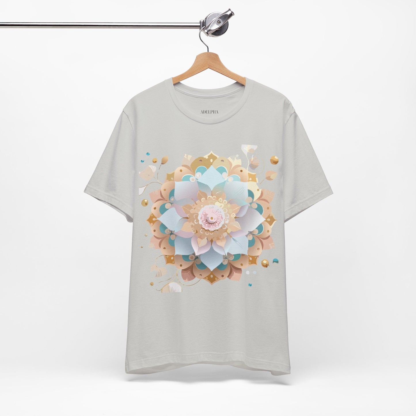 Mandala Graphic Unisex 100 Cotton Vintage Floral Artwork Tee 9