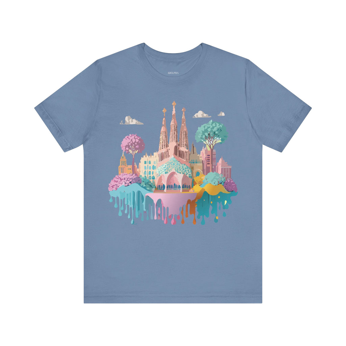 Graphic Unisex Cotton Bella+Canvas Tee Shirt with Barcelona