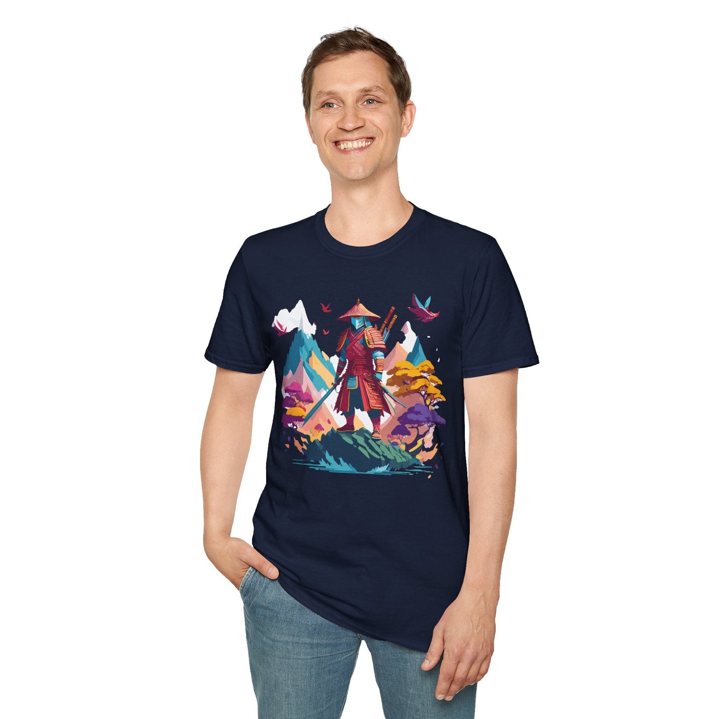 Samurai Shirt Unisex Samurai Tee Short Sleeve Gildan Softstyle 64000 100 Percent Ring Spun Cotton