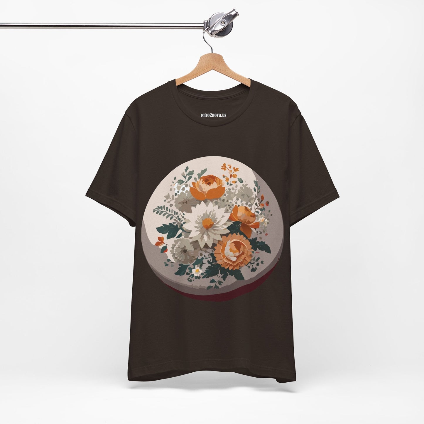 Floral Shirt Unisex Floral Print Jersey Tee Lightweight Breathable From Flowers Collection