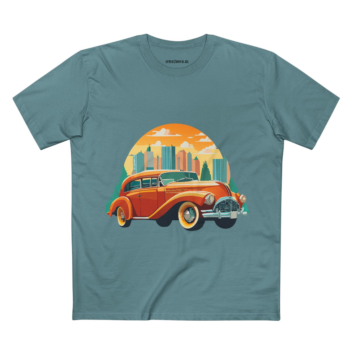 Retro Car Vintage Graphic Tee Staple Unisex 100 Cotton Tee Shirt - RC-19