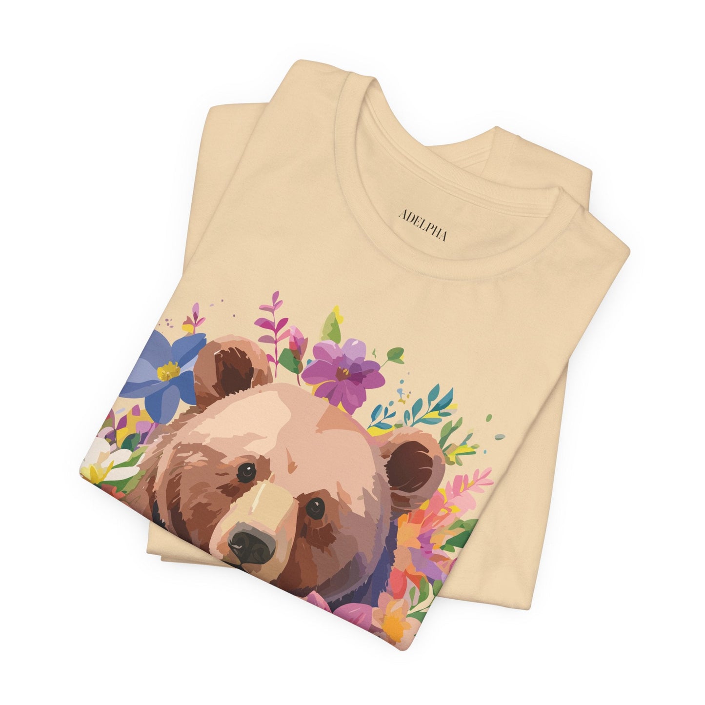 Bear Graphic Unisex 100 Cotton Short Sleeve Art Design Vintage T-Shirt 4