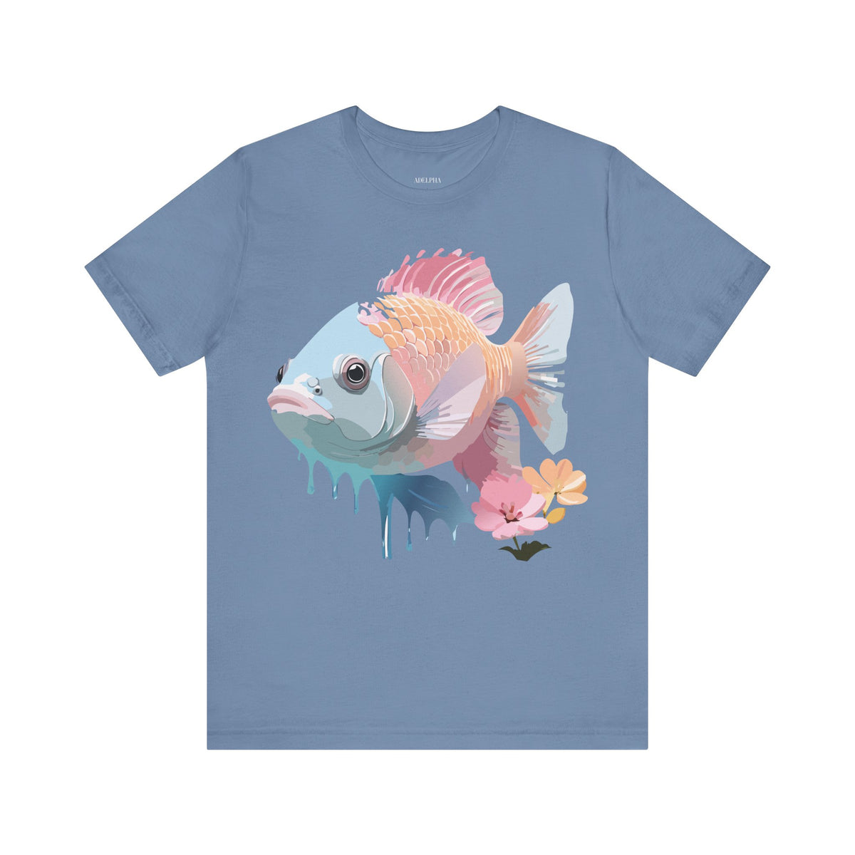 Fish Graphic Design Tee Bella+Canvas Unisex 100 Cotton Tee Shirt a104