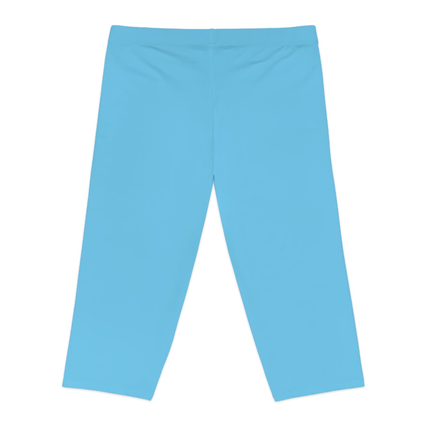 Blue Color Capri Leggings, Blue Capri Leggings 12
