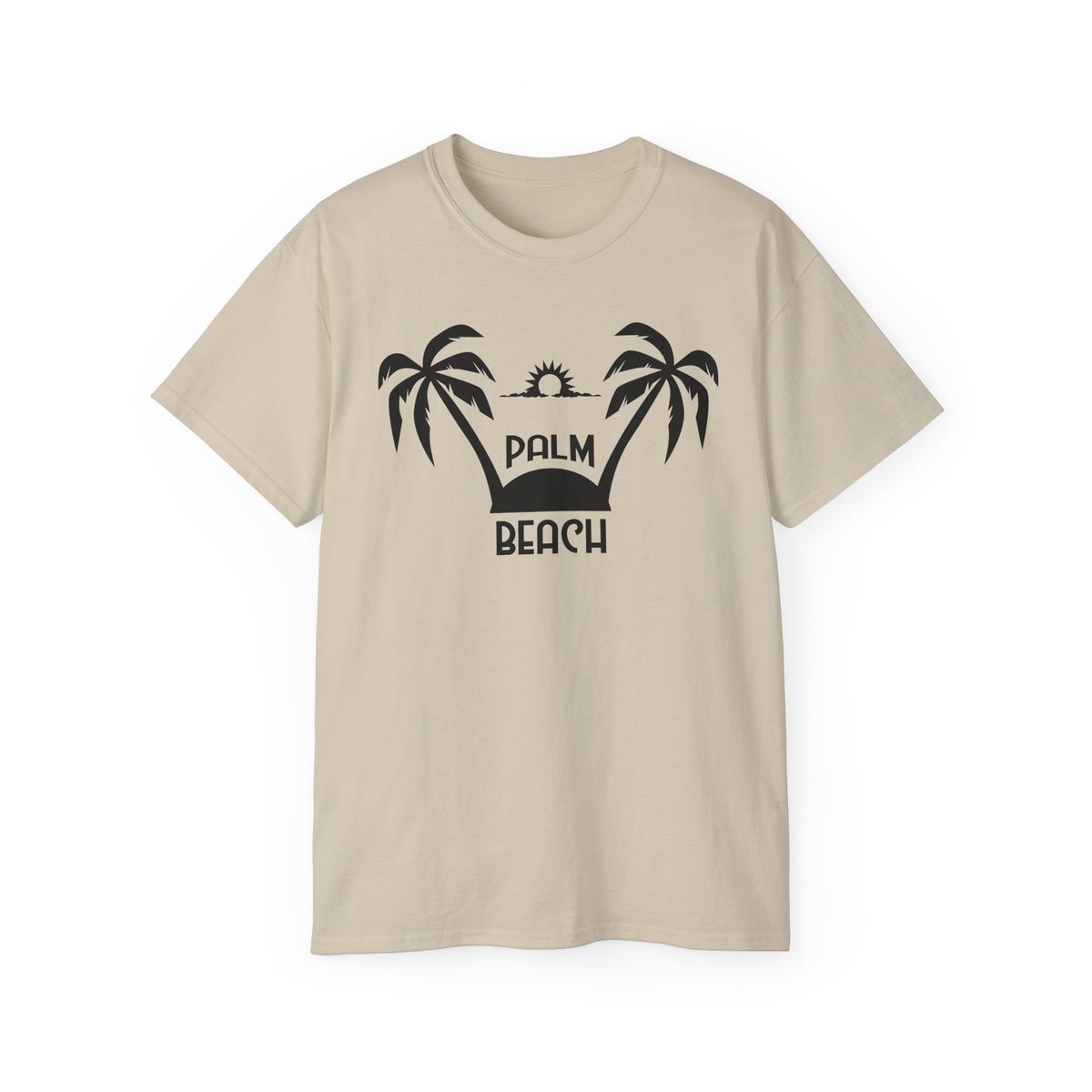 Palm Beach palm trees tee | Retro sunset graphic shirt