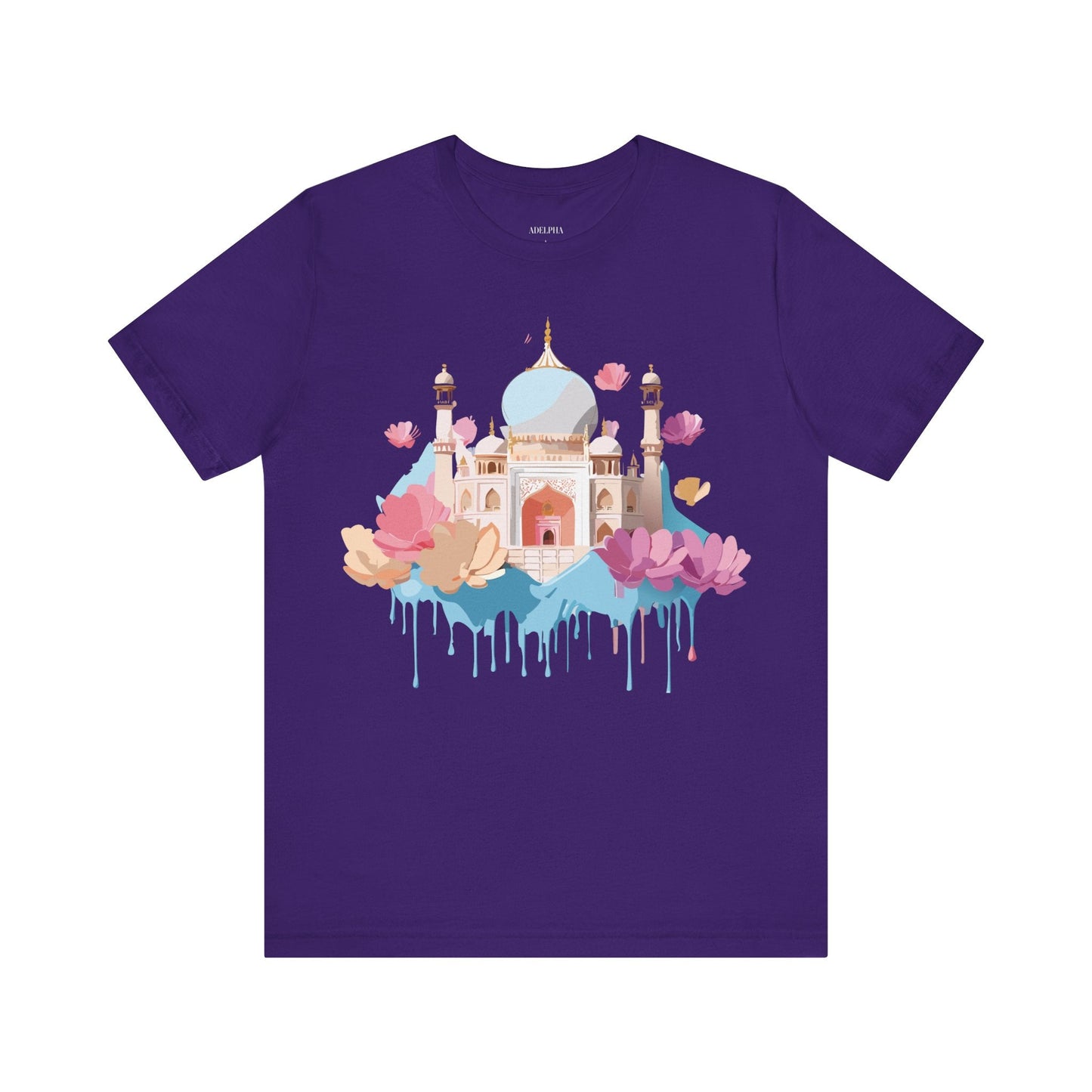 Unisex Taj Mahal Graphic Tee Tourist Shirt With Vintage Adelpha Artwork For Travel Lovers