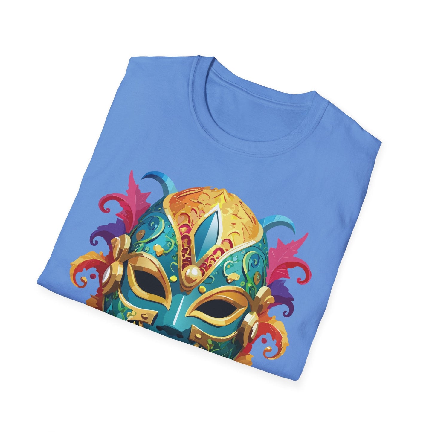 Mask Graphic Unisex Cotton Masquerade Design Artwork Tee 13