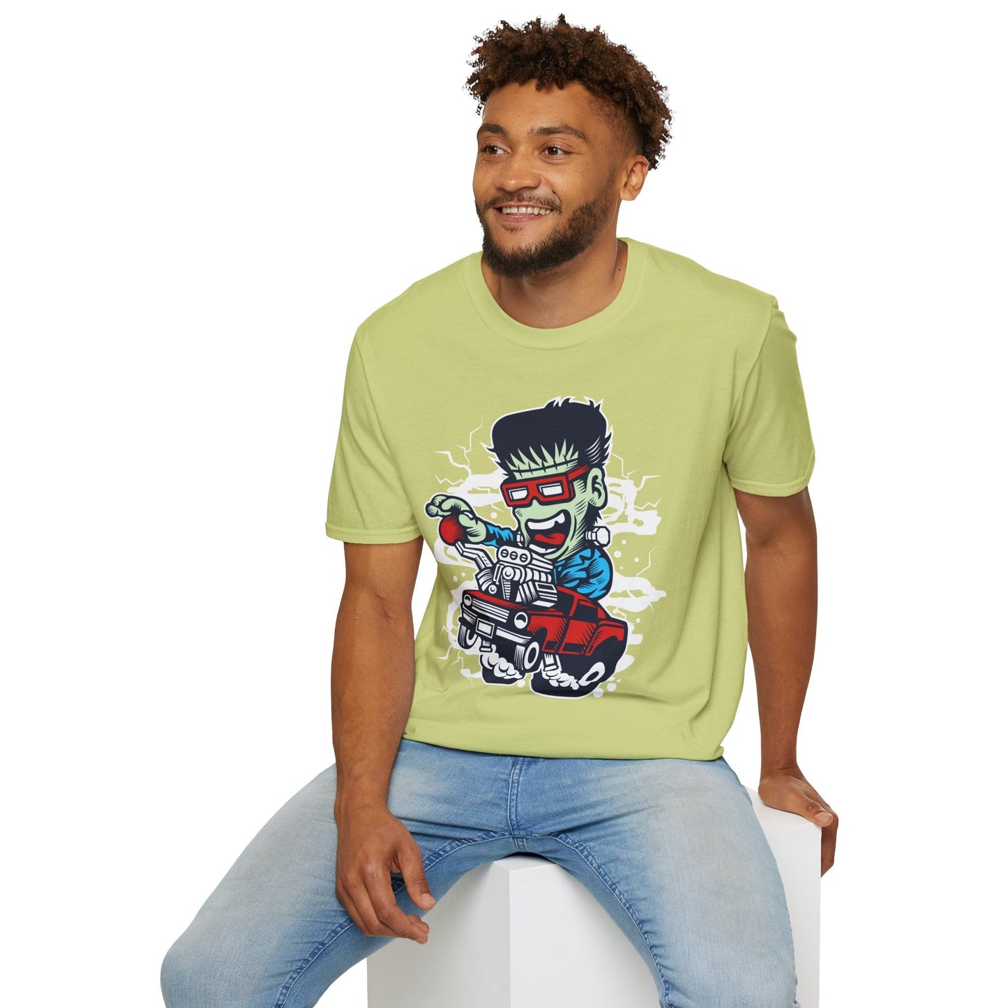 Cartoon T Shirt Animation Tee Funny Unisex Softstyle Gildan 64000 100 Percent Cotton