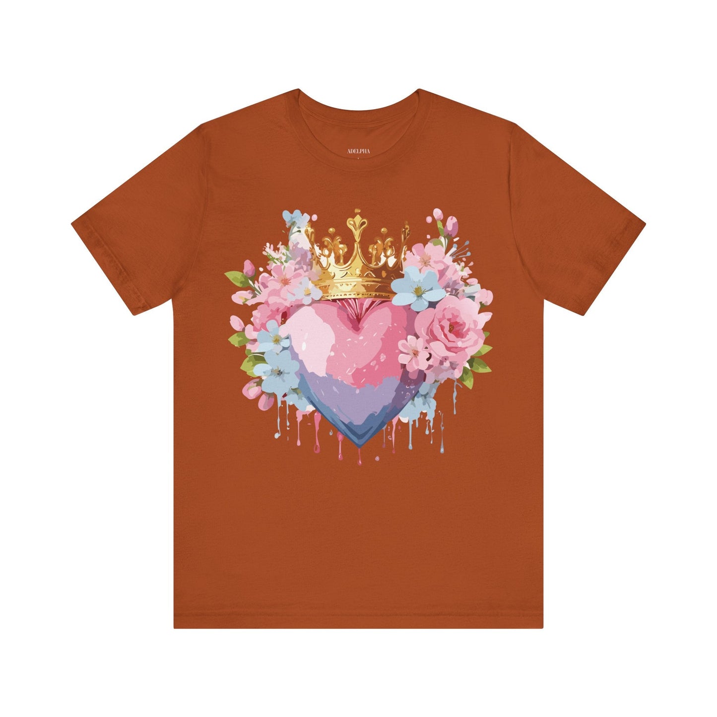 Valentine Day Graphic Unisex 100 Cotton Vintage Artwork with Love and Flower Design Tee 18