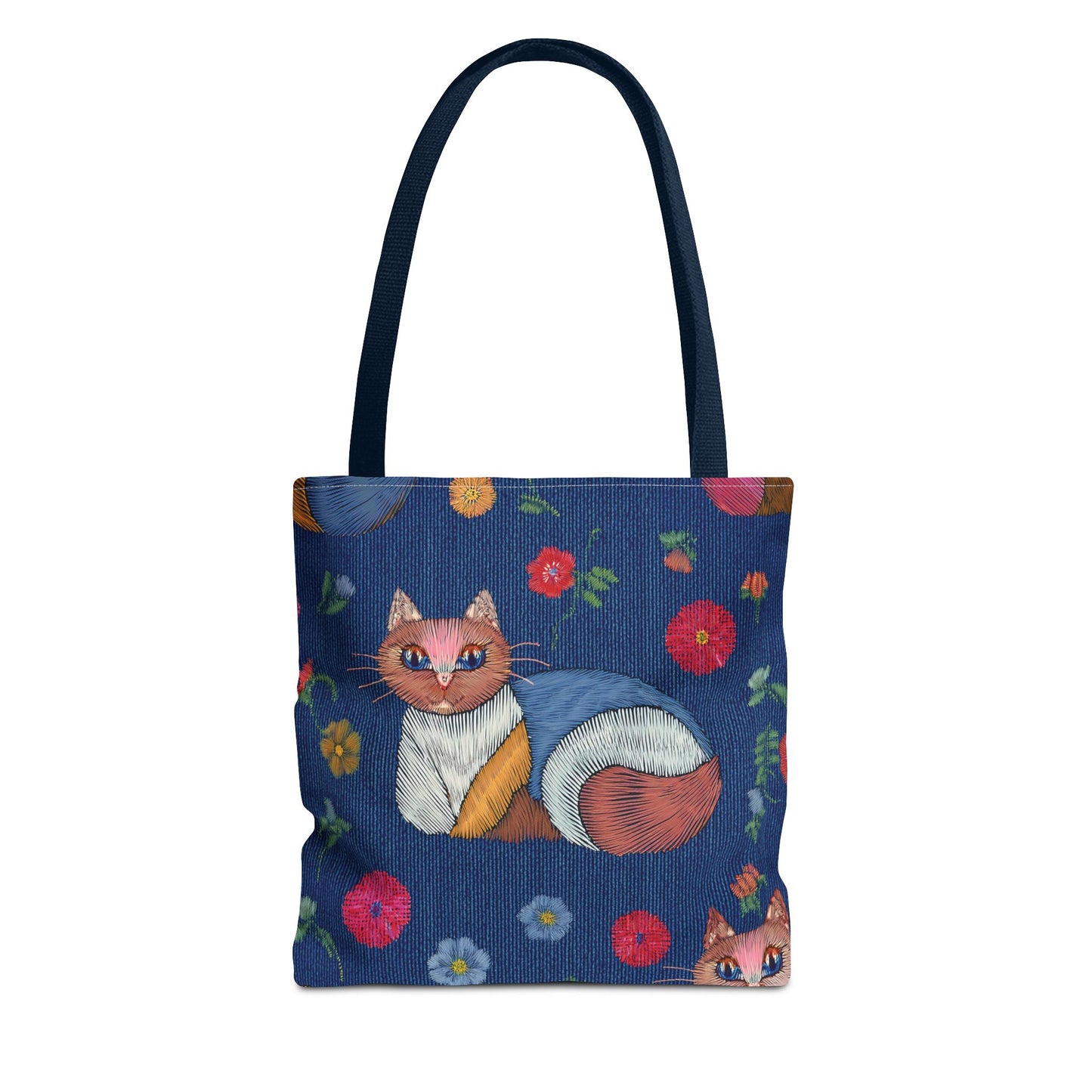 Denim Fabric Imitation Print Unisex Canvas Bag Poly Spun 3 Sizes Tote Bag 190-9