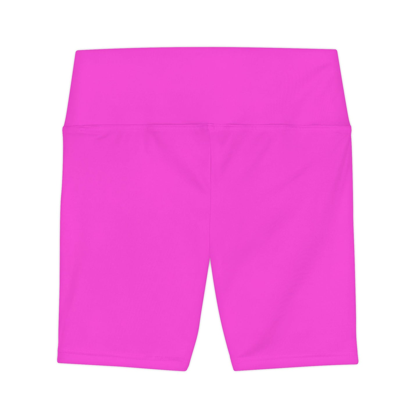 Cotton Bloom Pink High-Waist Workout Shorts — Women’s Biker Gym Shorts