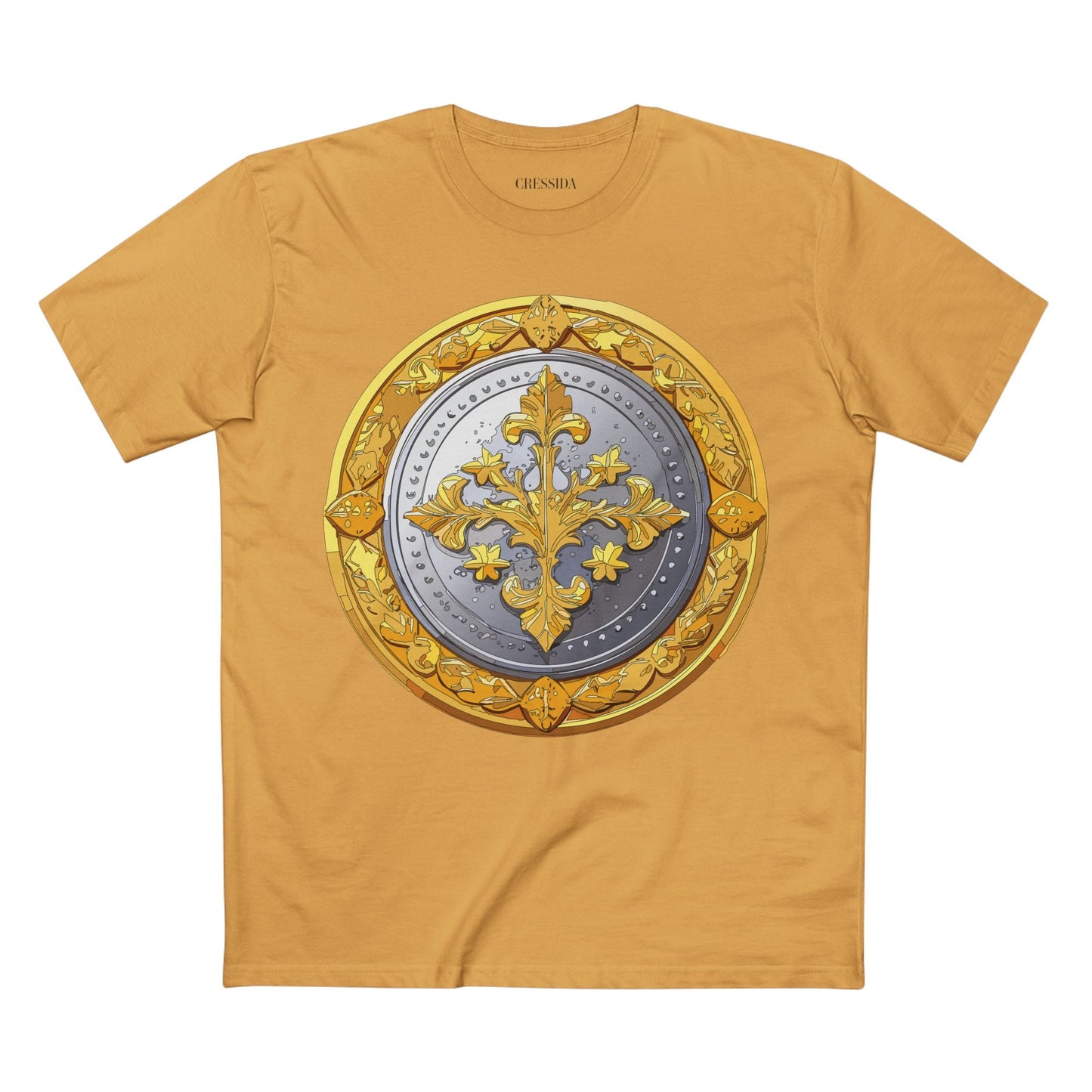 Antique Gold Coin Graphic Design T-Shirt Unisex 100 Cotton With Golden Print Artwork Tee 21