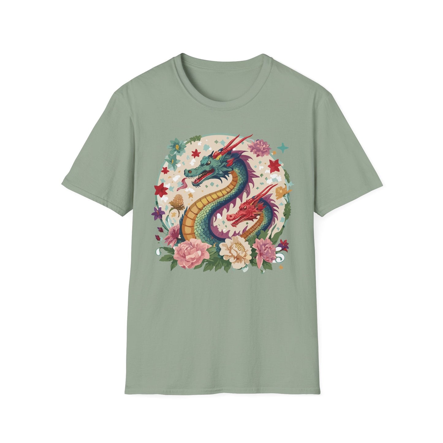 Dragon Graphic Unisex 100 Cotton Tee with Animal Artwork Design 6