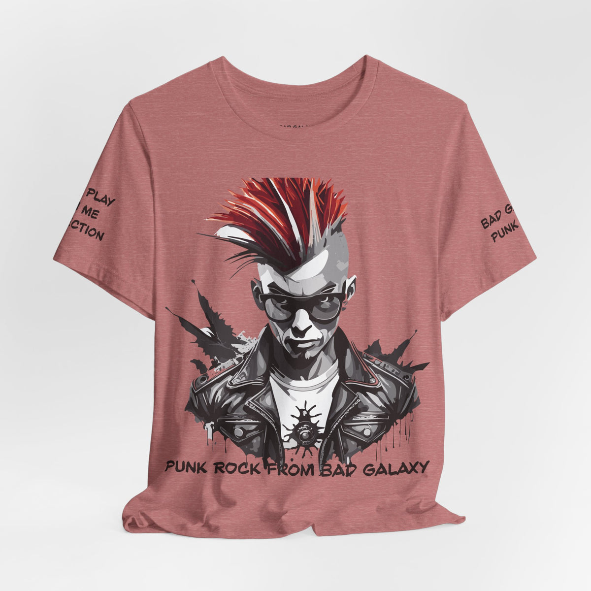 Punk Rock Graphic Unisex Cotton Bella+Canvas Tee with Art Design b35