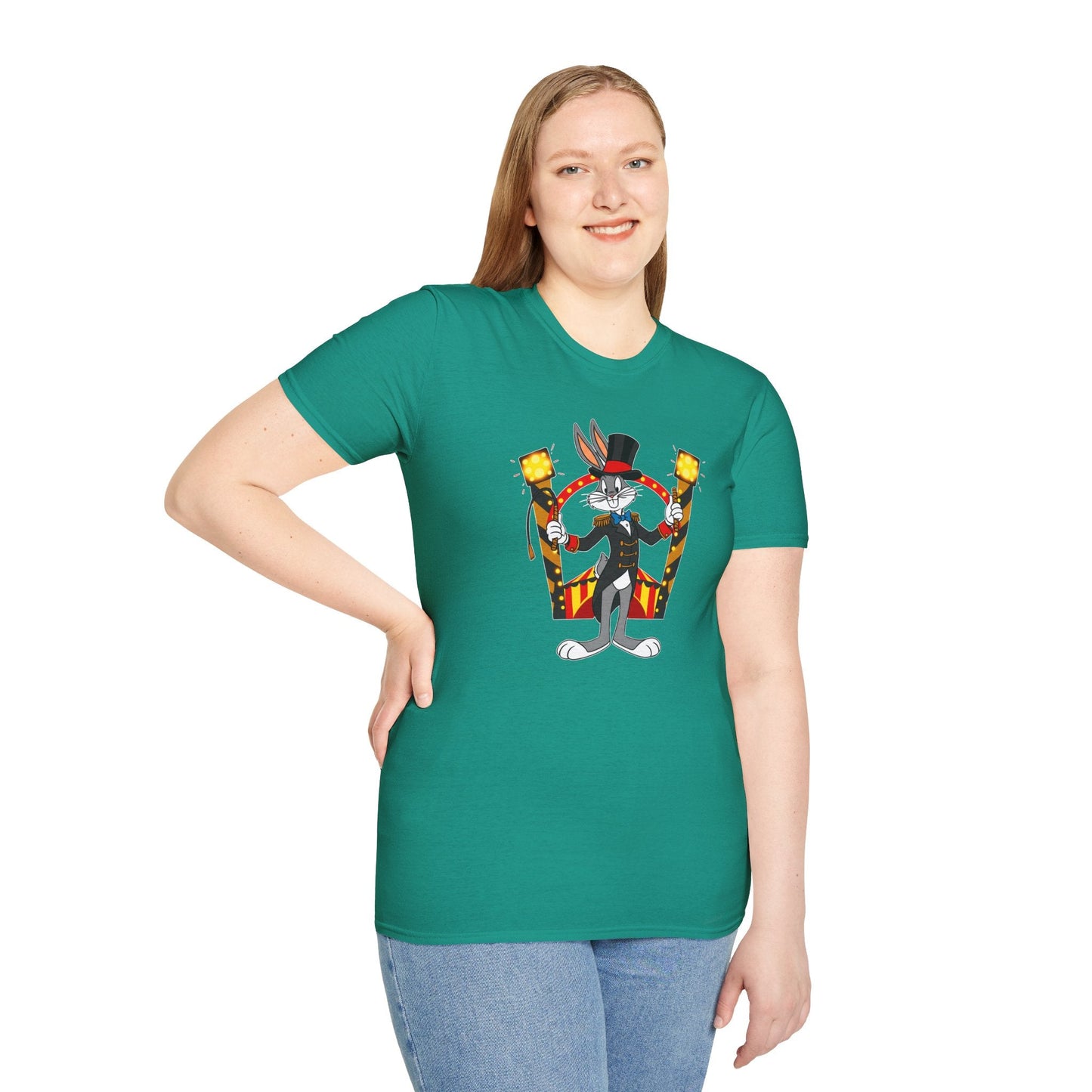 Cartoon Bunny Graphic Unisex Cotton Animal Animation Artwork Design Tee 14