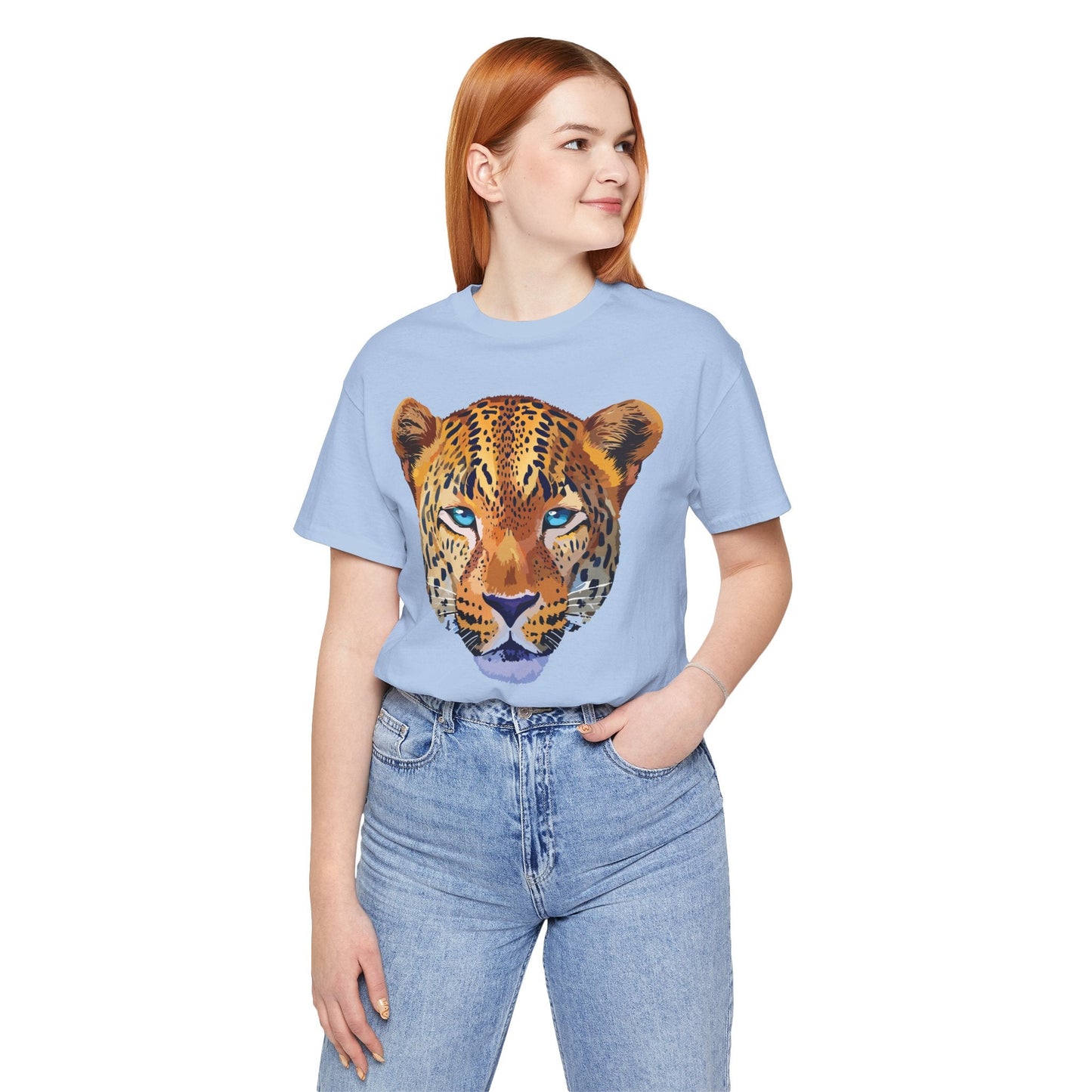 Unisex Animal Print Tee Shirt With Art Design Wild Animals Graphic Tee For Everyday Wear