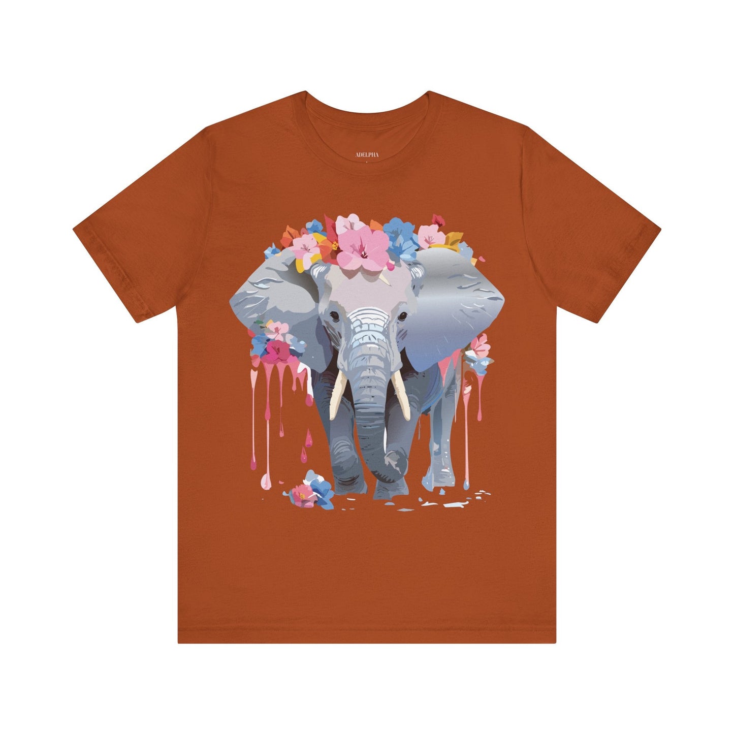 Elephant Graphic Unisex 100 Cotton Jersey Vintage Art Design Tee 6