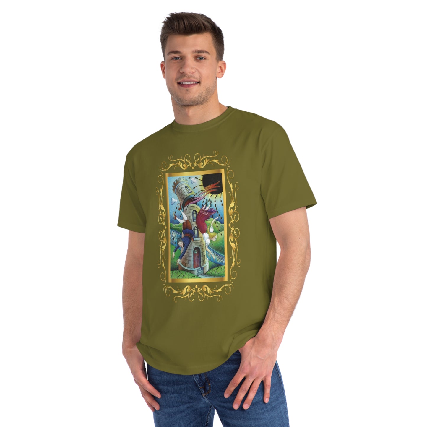 Organic Unisex Cotton T-Shirt with Tarot Cards