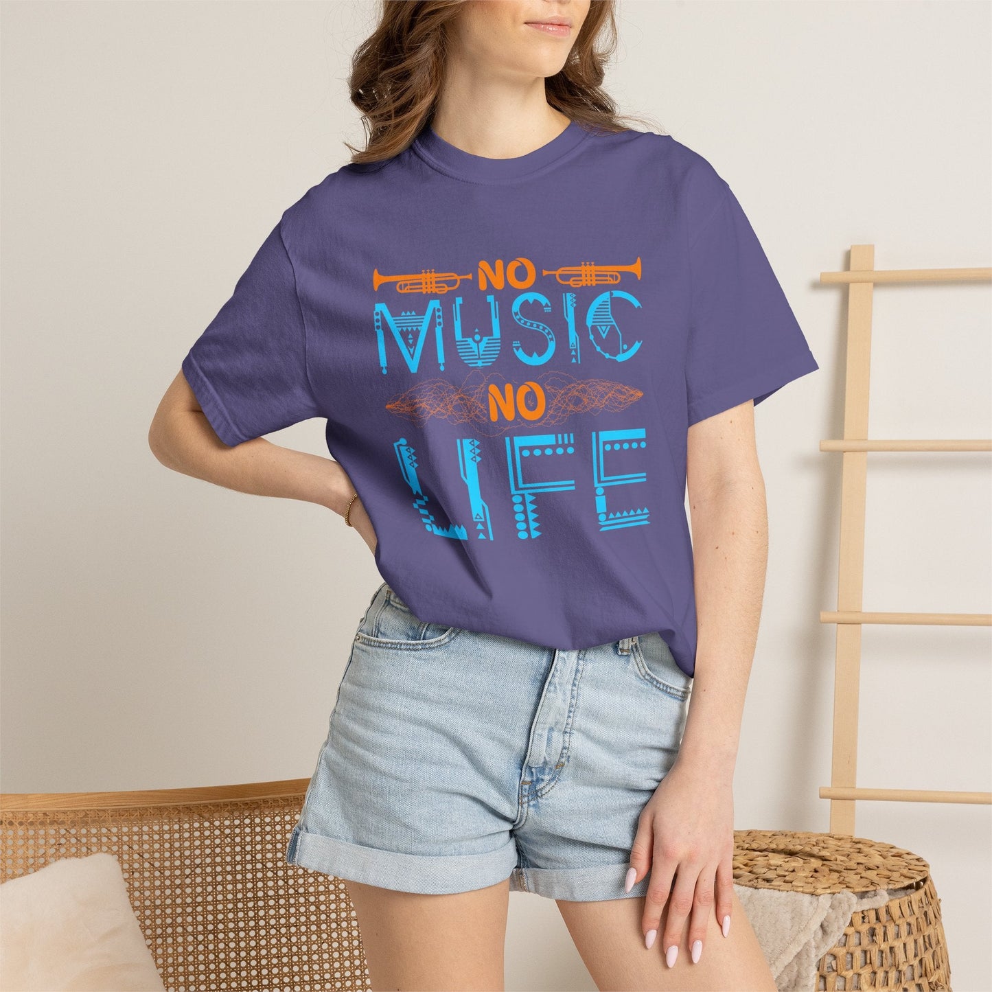Music Graphic Design Unisex Cotton T-shirt  077