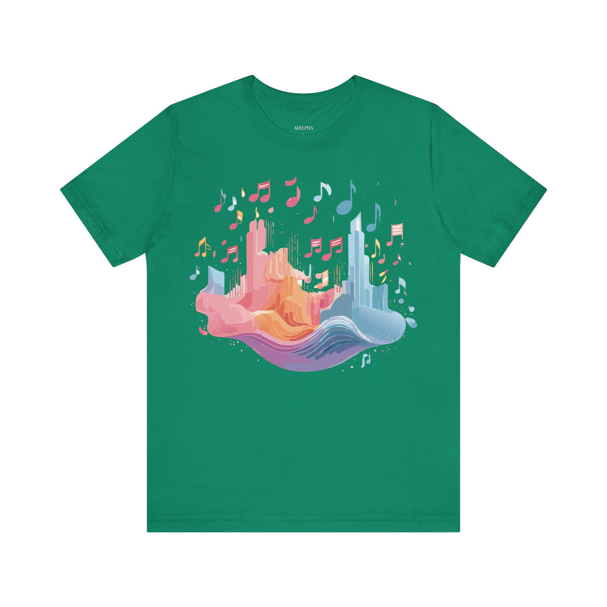 Music Graphic Unisex Cotton Bella+Canvas Tee with Art Design m91