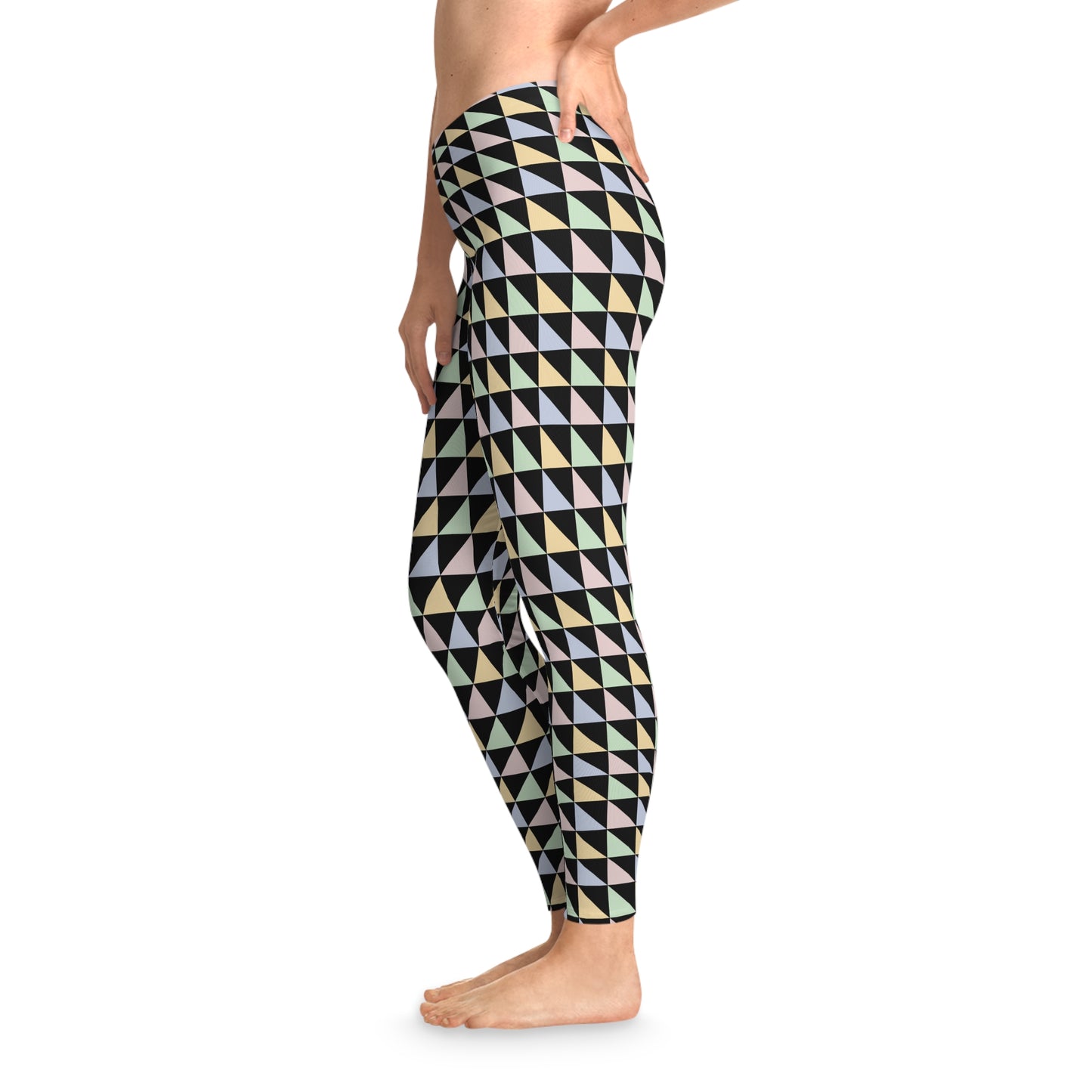 Abstract Print Leggings, Poly-Span Leggings
