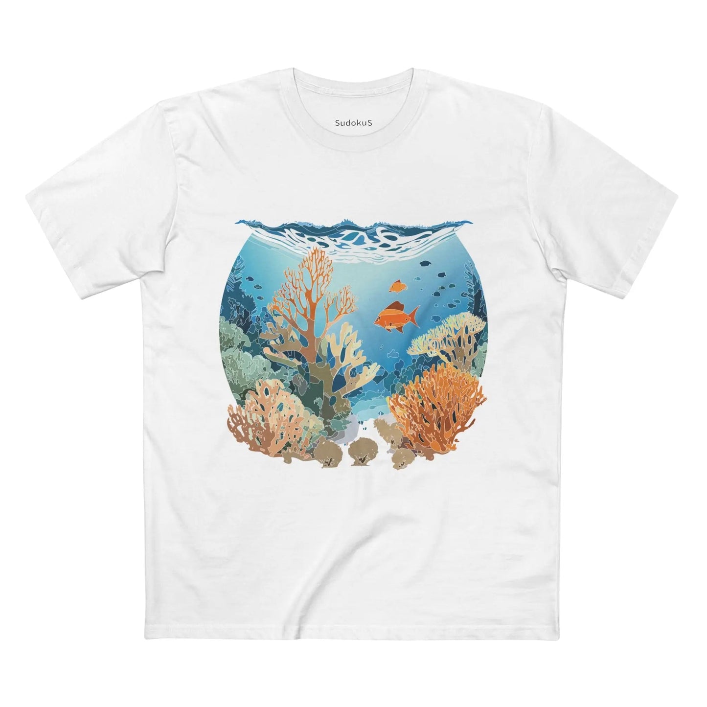 Ocean Coast Graphic Unisex 100 Cotton Staple Tee 1