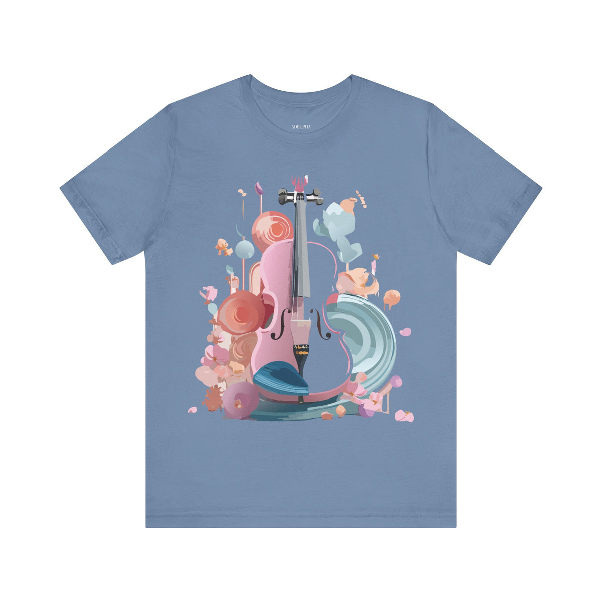 Music Graphic Unisex Cotton Bella+Canvas Tee with Art Design m108