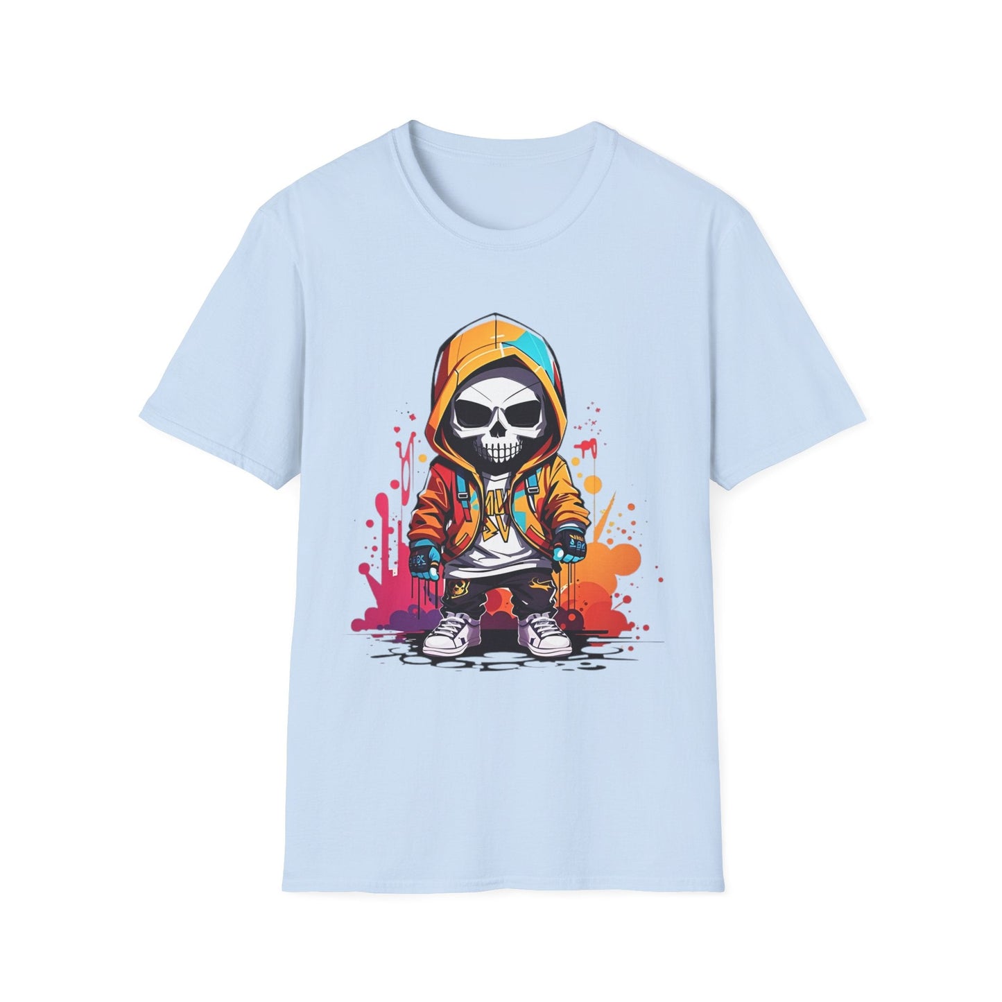 Skull Graphic Unisex Cotton T-shirt with Skeleton Artwork Design 30