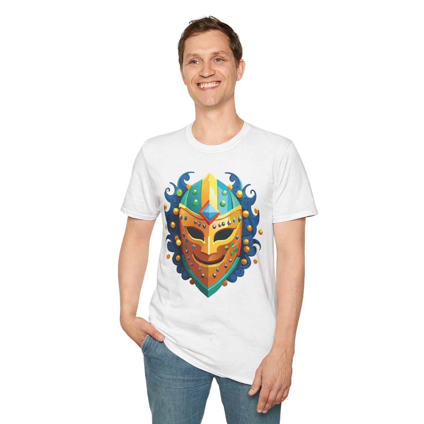 Unisex Mask Tee Shirt Gildan Softstyle 64000 100 Percent Ring Spun Cotton Comfort