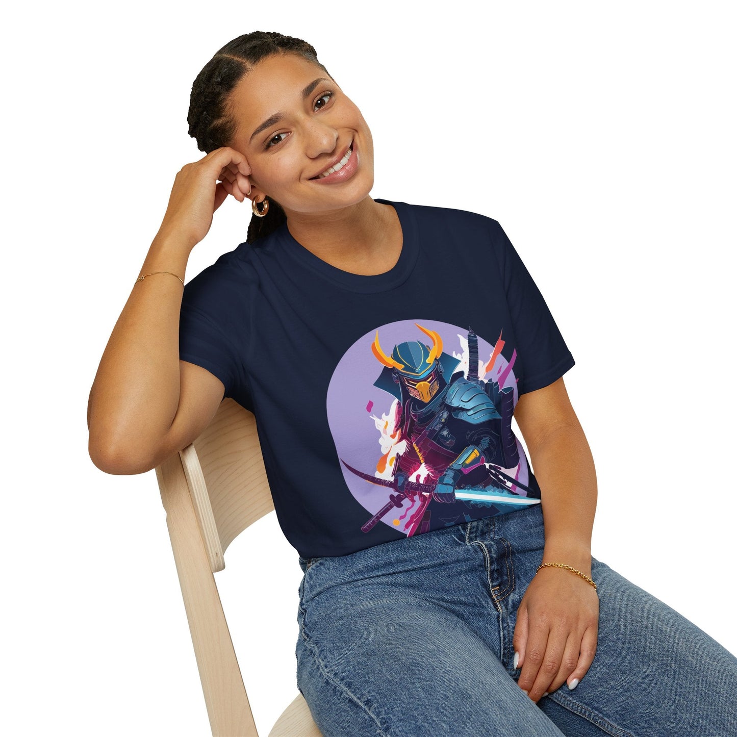 Samurai Shirt Unisex Softstyle Tee 100 Percent Ring Spun Cotton Comfortable Everyday Wear