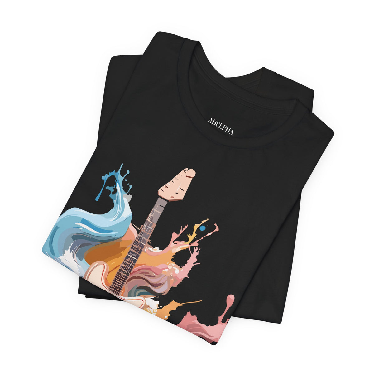 Music Graphic Unisex Cotton Bella+Canvas Tee with Art Design m119
