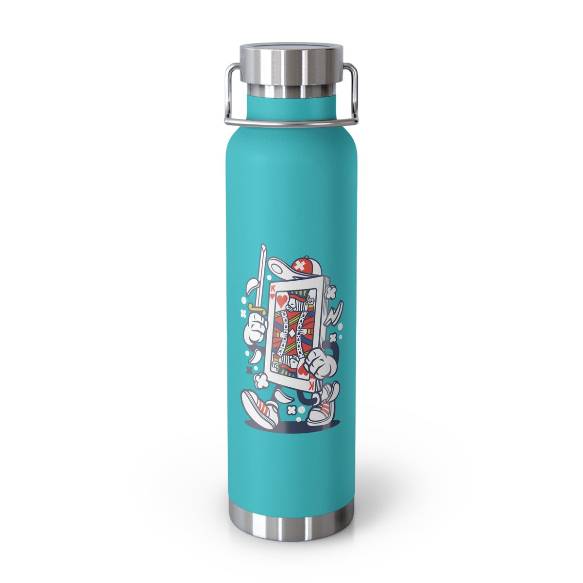 22oz Copper Insulated Water Bottle with Cartoon Design - CV30