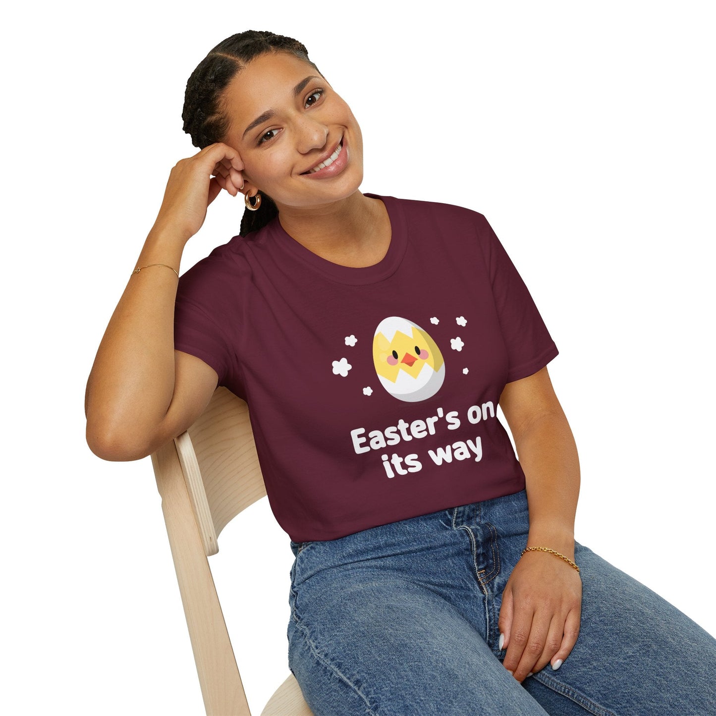 Easter Day T Shirt with Easter Design and Signature Print Unisex Gildan Softstyle Tee One Hundred Percent Cotton