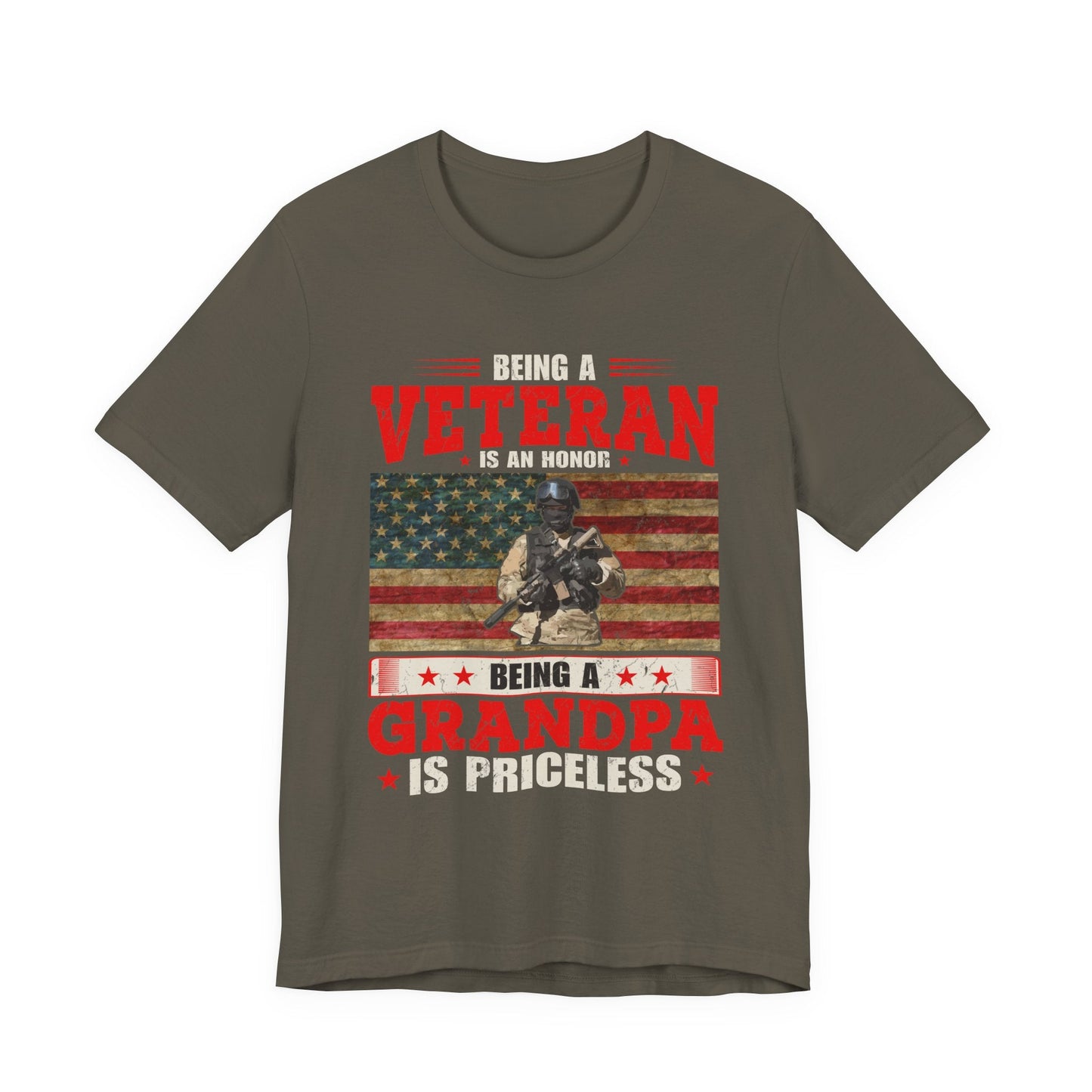 Army Veteran Patriotic Graphic Design Unisex Cotton T-Shirt v34
