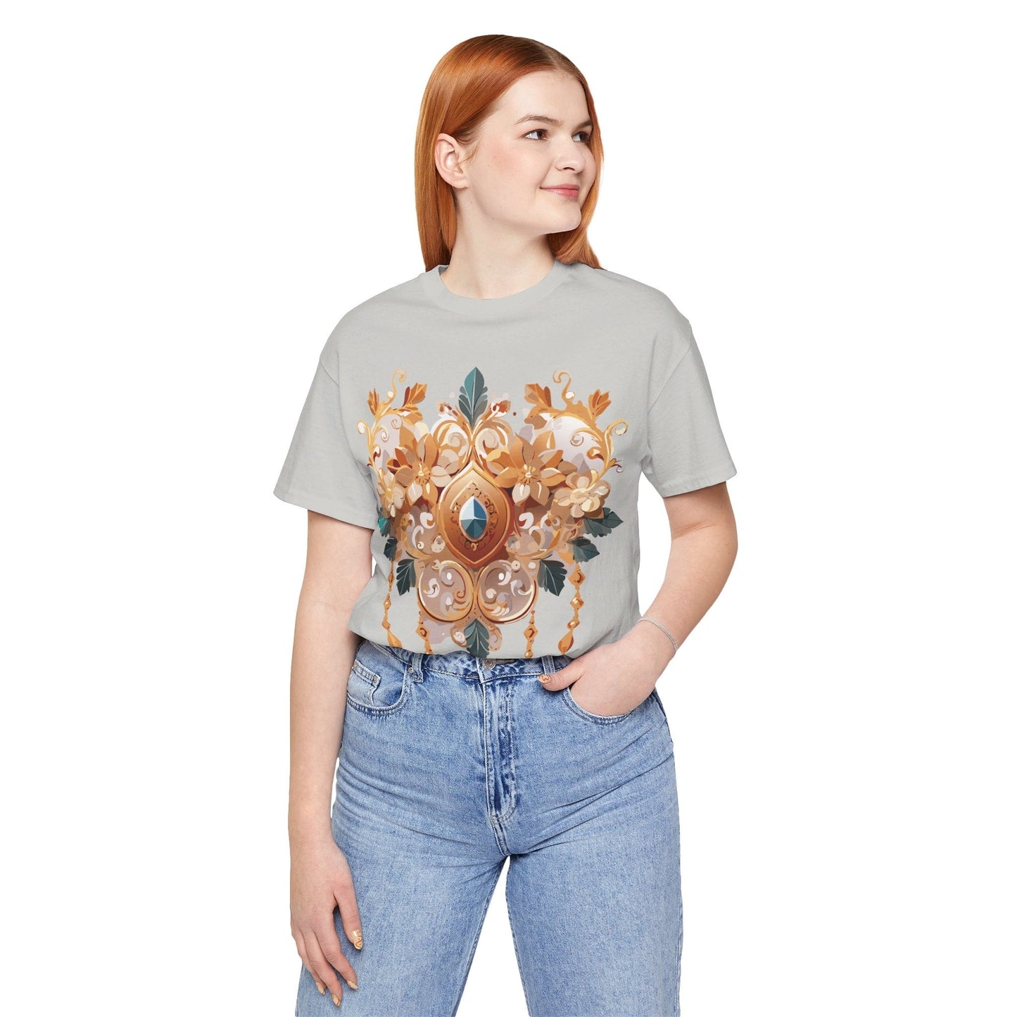 Jewelry Graphic Unisex 100 Cotton Vintage Treasure Art T-Shirt 34