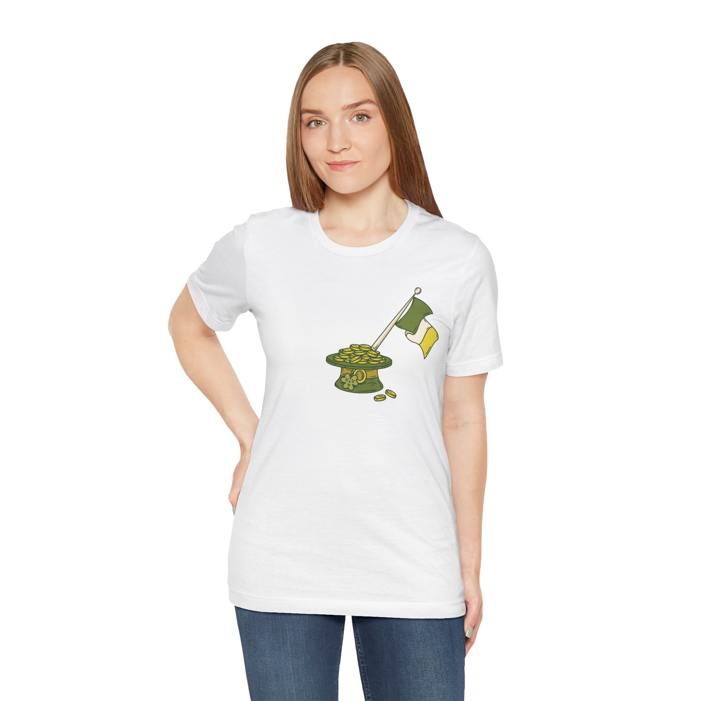 Unisex Cotton Tee Shirt with Lucky Prints