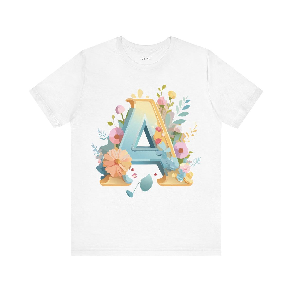 Letter A Graphic Unisex Cotton Bella+Canvas Tee with Art Letter Design