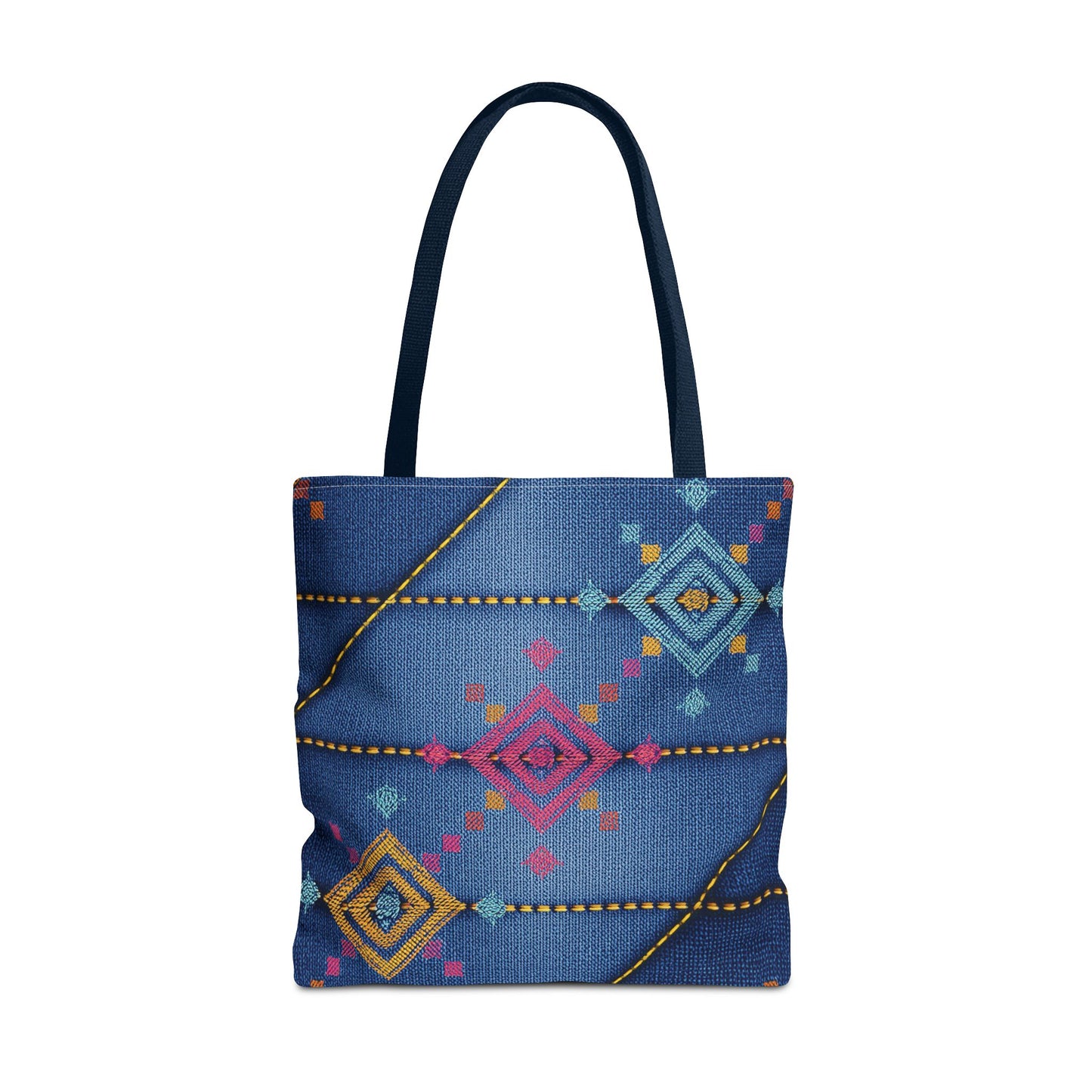 Diwali Graphic Denim Fabric Imitation Print Unisex Canvas Bag Poly Spun 3 Sizes Tote Bag 205-22