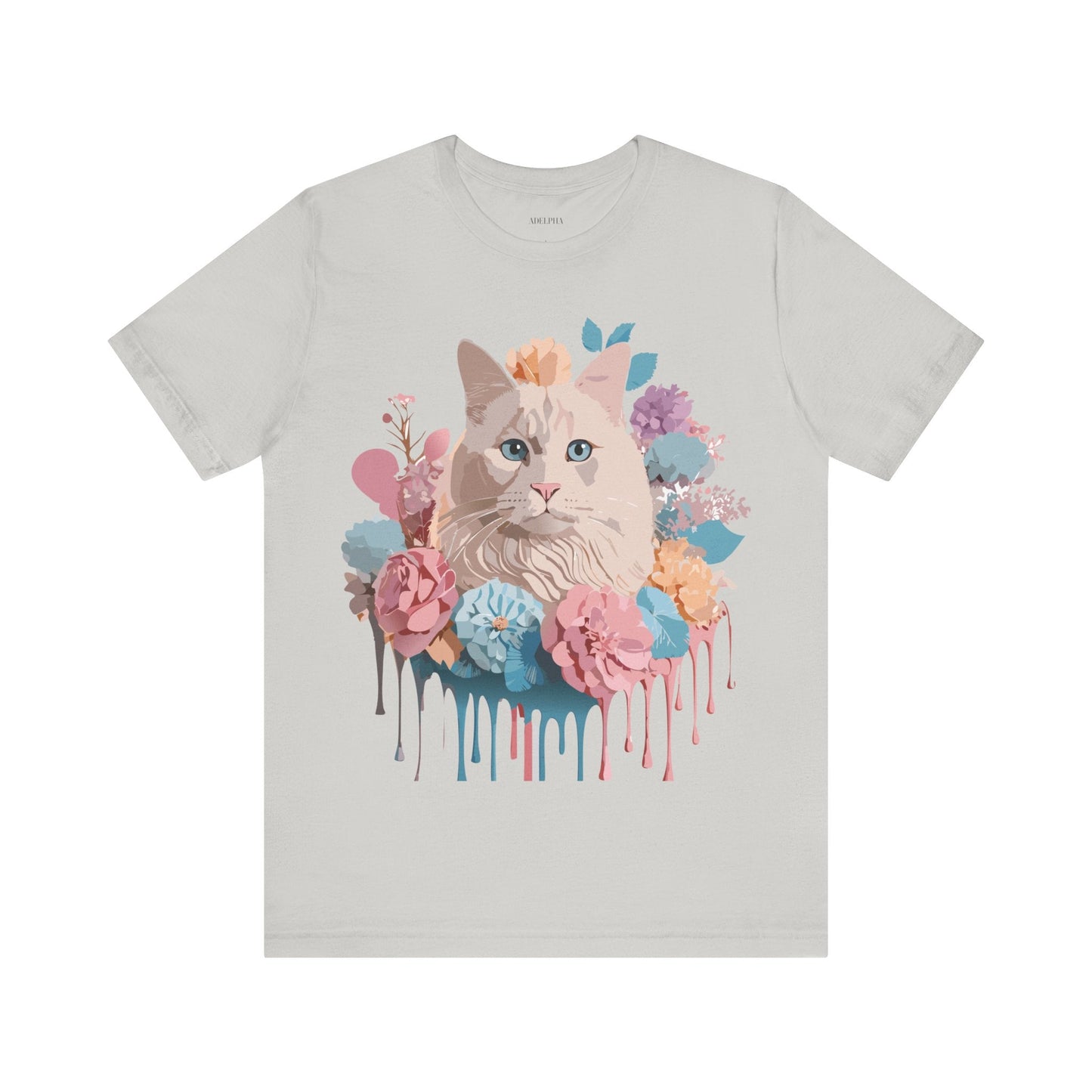 Cat Graphic Tee Unisex Short Sleeve Shirt With Vintage Art Adelpha